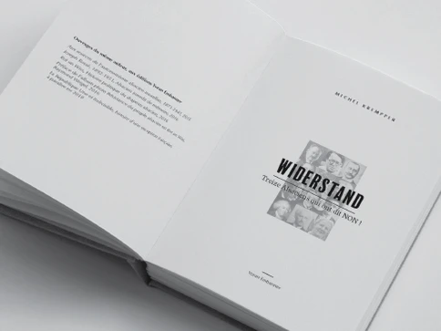 Design éditorial – WIDERSTAND, 13 Alsaciens qui ont dit non !