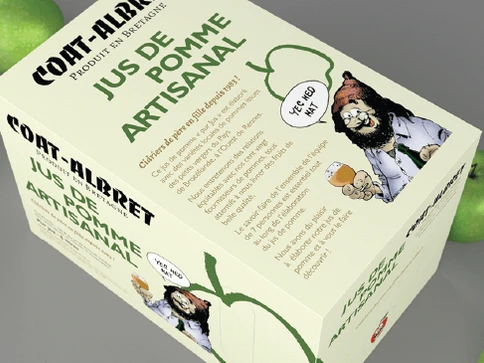 Packaging artisanal – Jus de pomme Coat-Albret