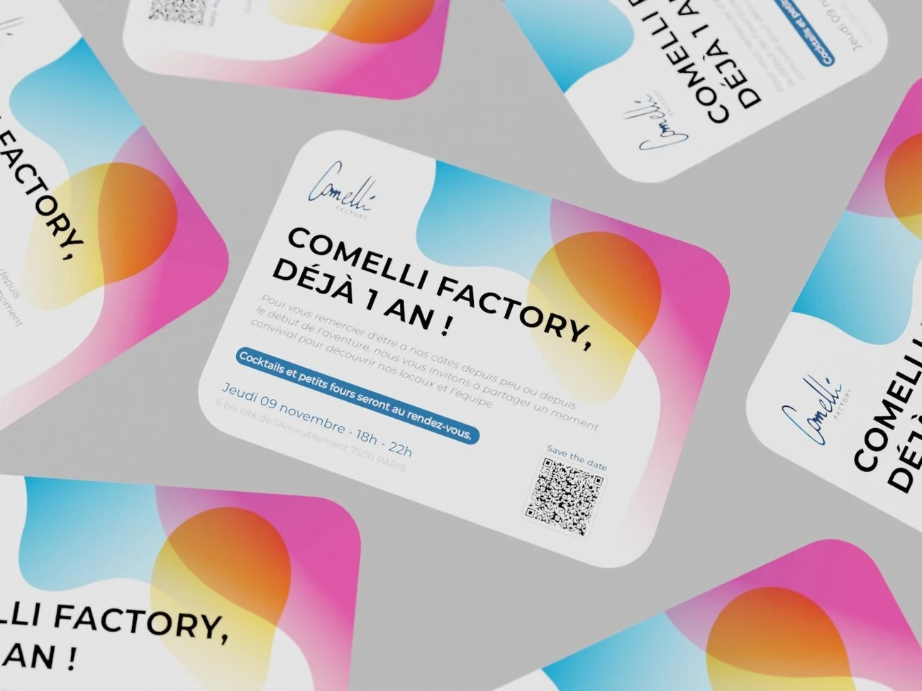 Comelli Factory – Invitation événementielle