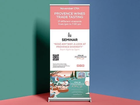 Kakemono événementiel – Provence Wines Trade Tasting