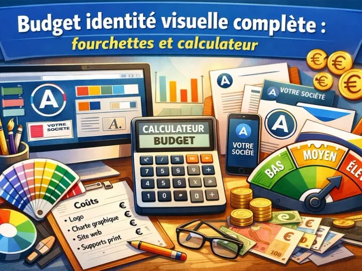 Budget identité visuelle complète : fourchettes et calculateur