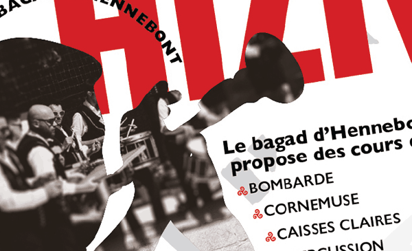 Affiche design pour Hiziv, le bagad breton