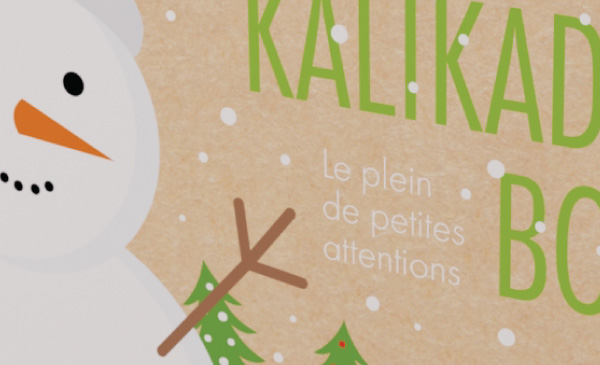 Kalikado box noël 2021. Création graphique pour un emballage - box noël.