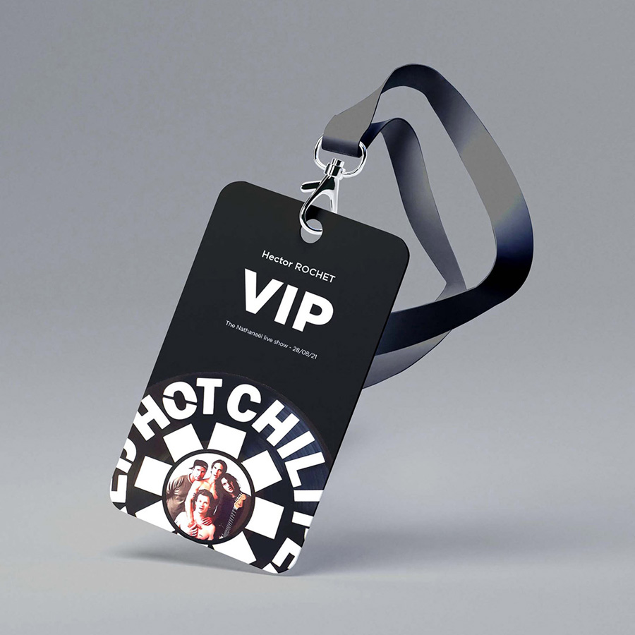 Création graphique d'un badge Red Hot Chili Peppers