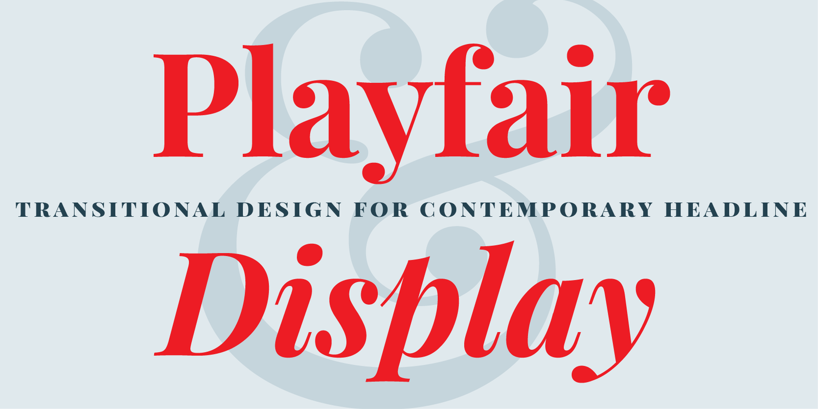 Texte typographique élégant et rouge illustrant la police Playfair Display pour design graphique moderne.