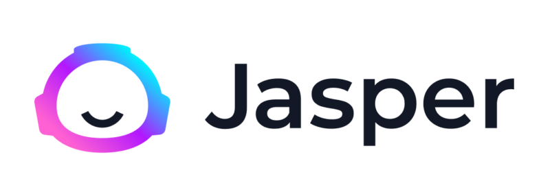 Logo moderne et coloré de Jasper, illustrant l'identité visuelle élégante et créative pour des projets de design graphique.