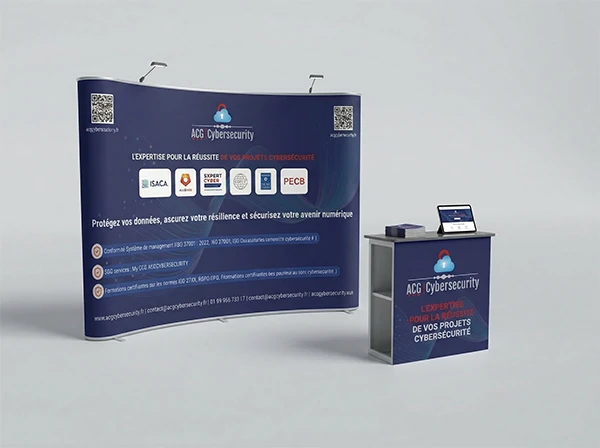 stand kakemono salon cybersecurite tech