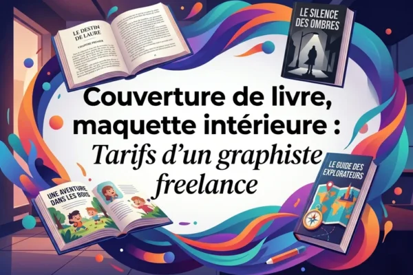 Couverture de livre maquette interieure freelance img Couverture de livre, maquette intérieure : tarifs d’un graphiste freelance