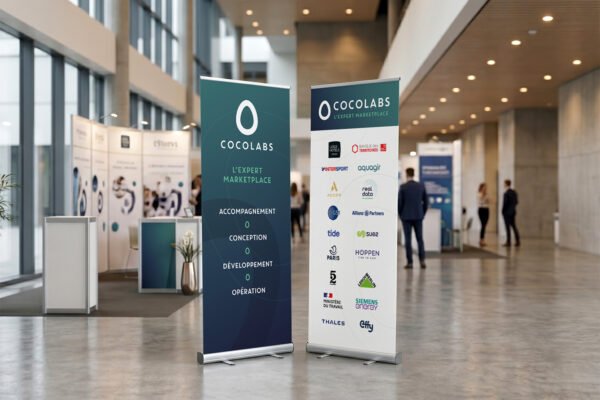 Graphisme Événementiel et Design de Kakémonos pour Cocolabs