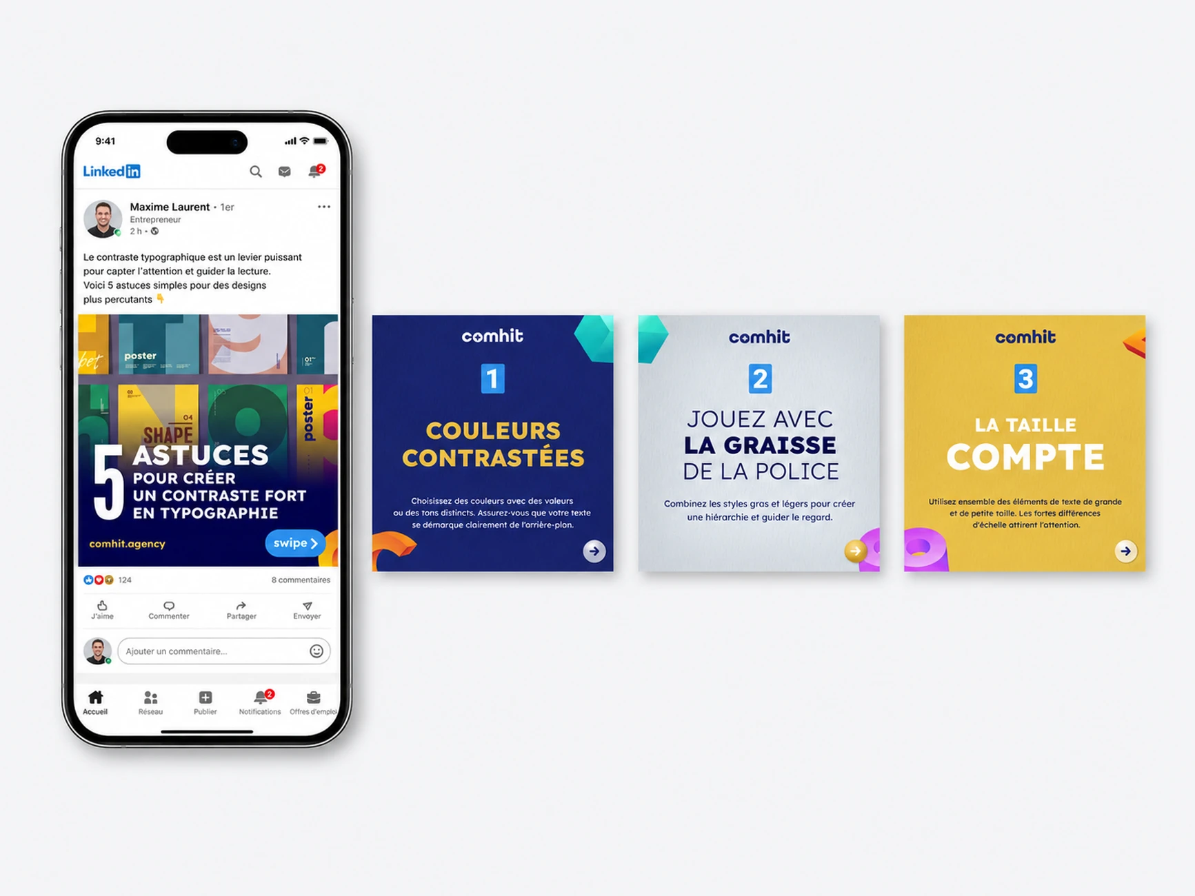Sliders LinkedIn B2B — Altay Dagistan Paris
