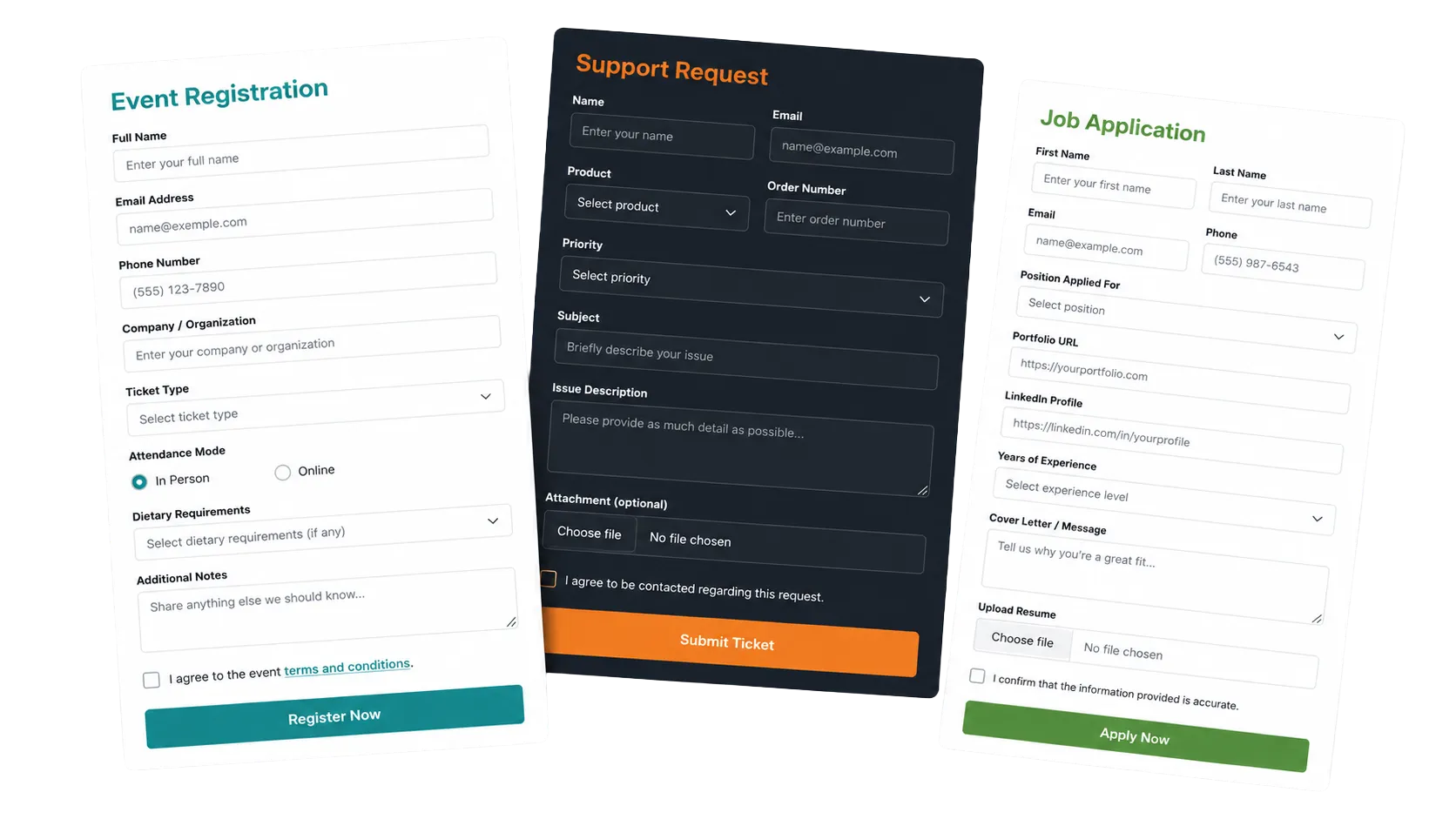 Formulaires de contact et de devis AD Pro Forms